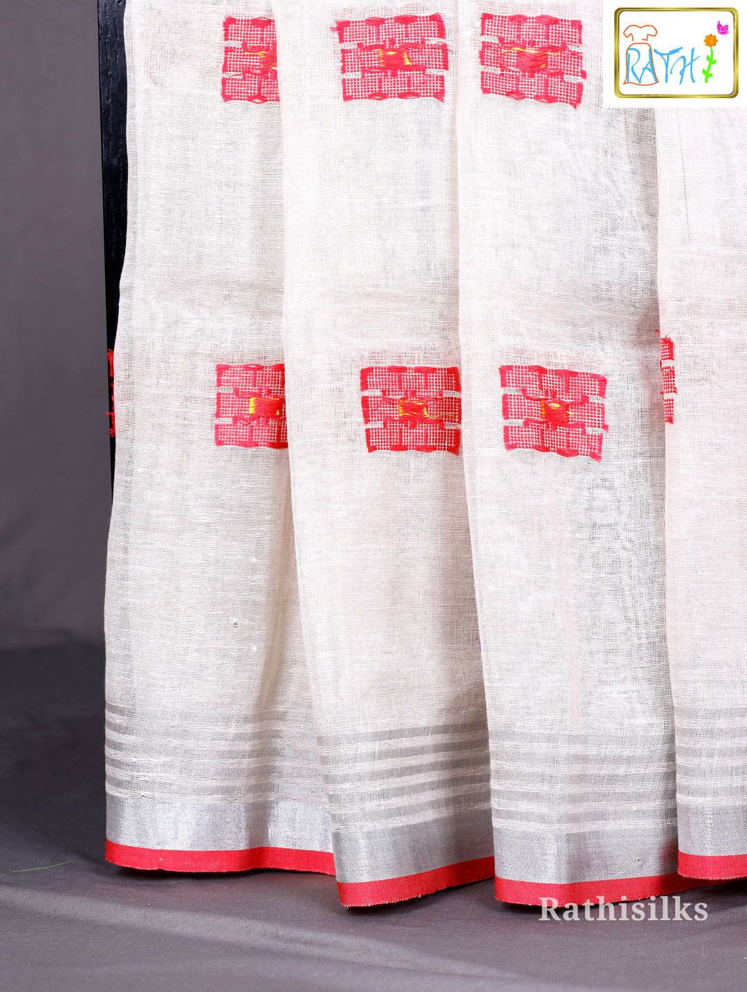 Classic Off-White Cotton Saree