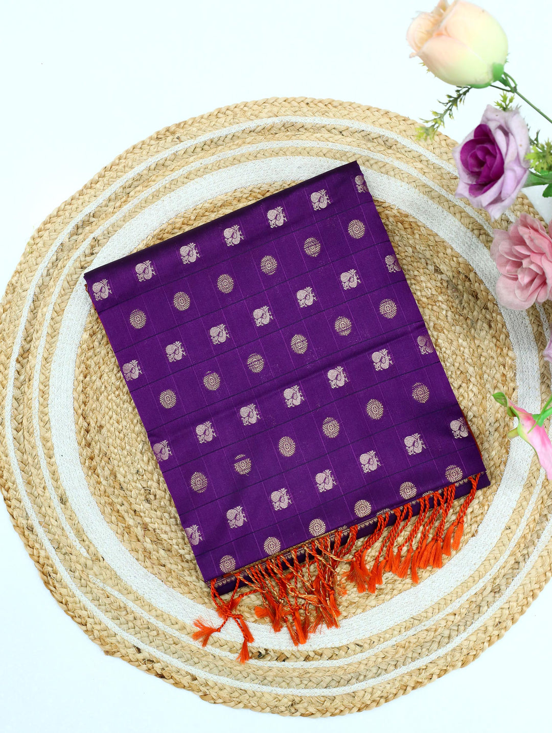 Indrani -Royal Purple Art Silk Saree