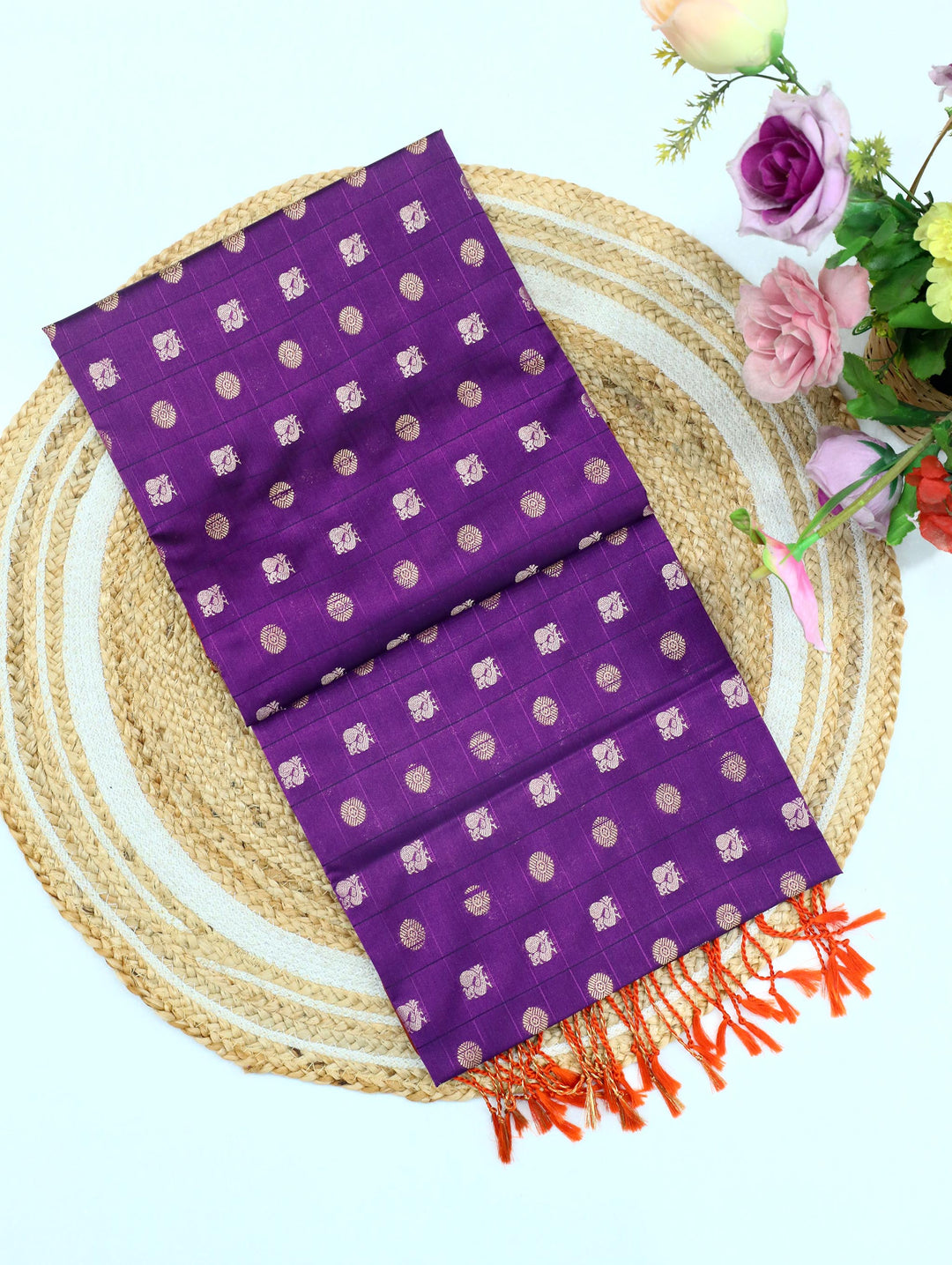 Indrani -Royal Purple Art Silk Saree