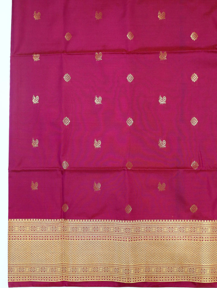 Manjula - Rich Plum Art Silk Saree