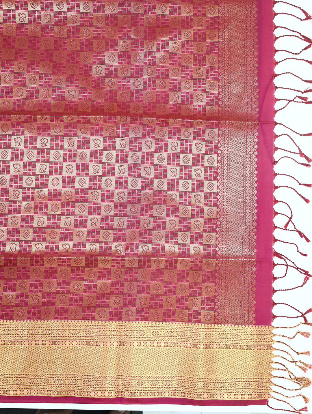 Manjula - Rich Plum Art Silk Saree
