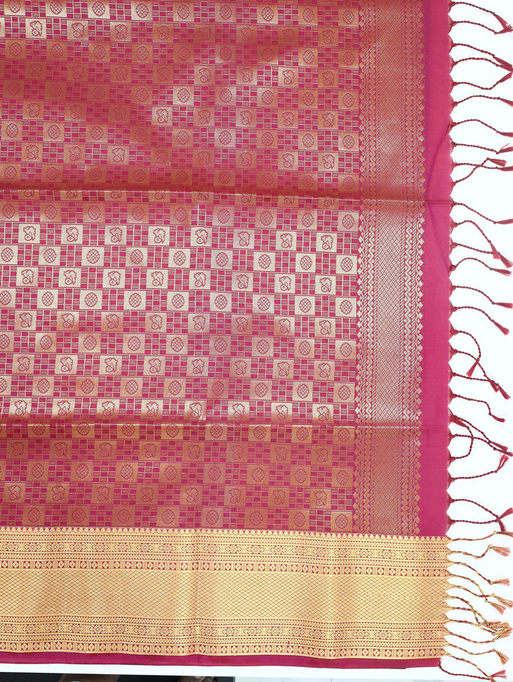 Manjula - Rich Plum Art Silk Saree