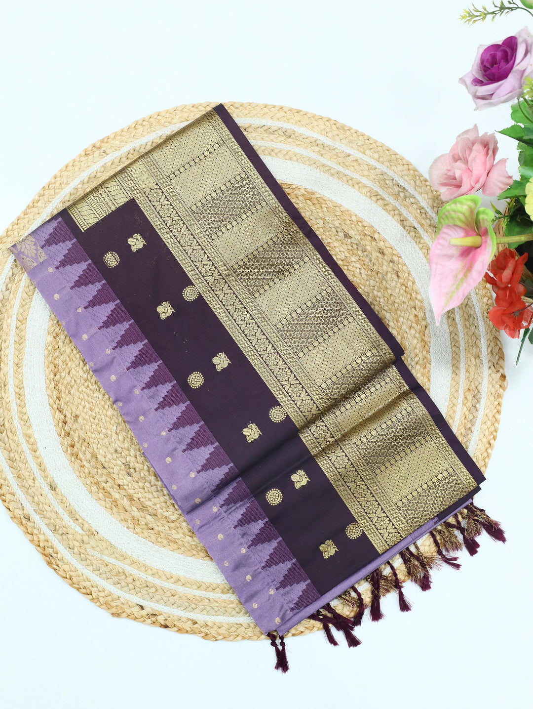 Kairari- Lavender Art Silk Saree