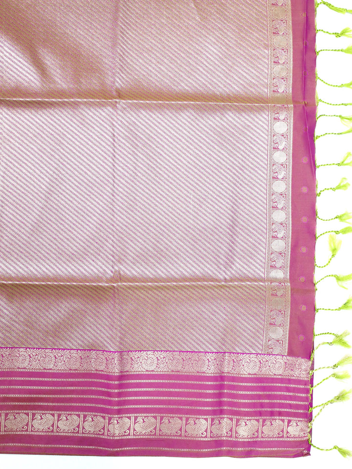 Vasundhara - Rani Pink Art Silk Saree