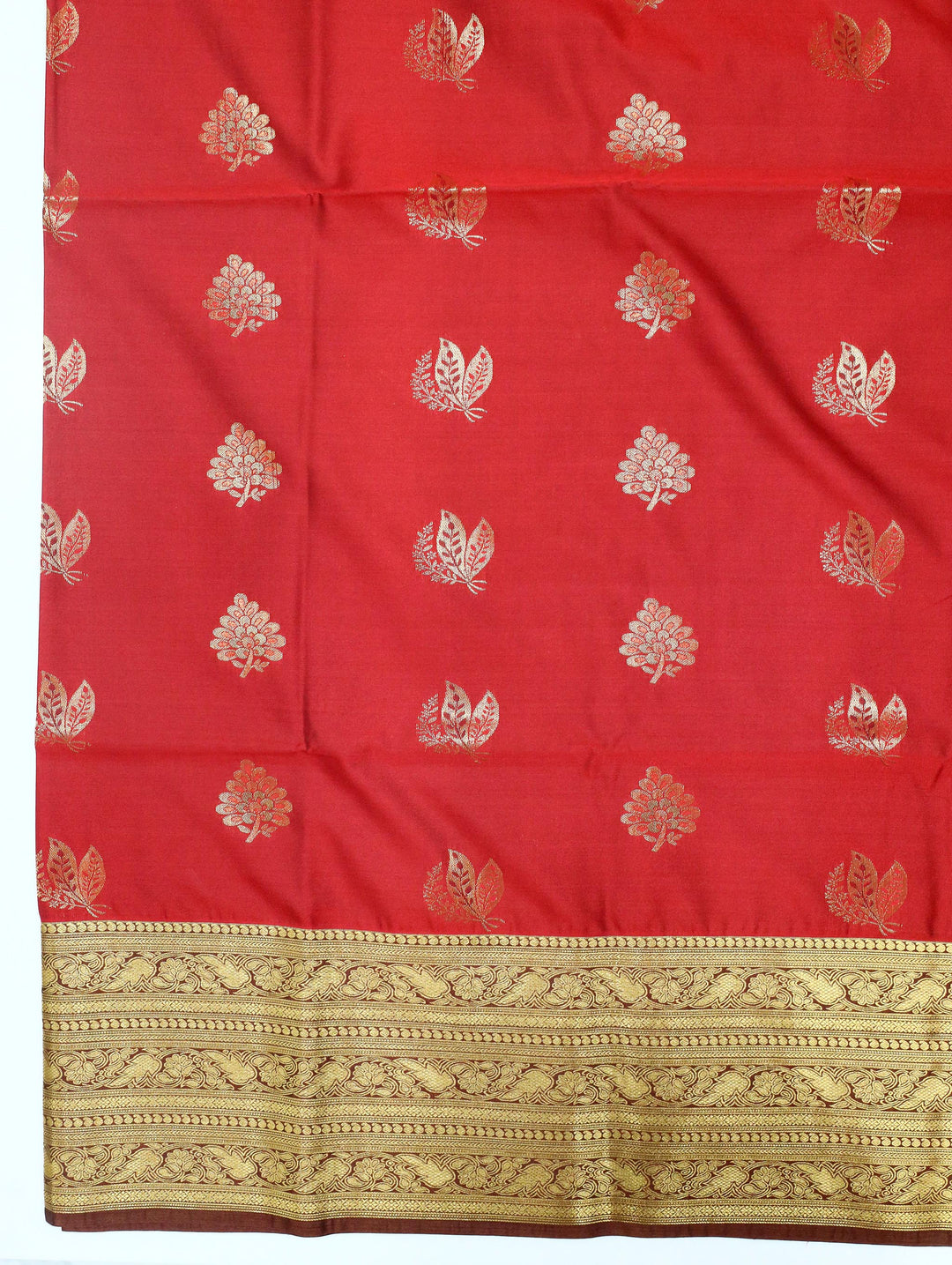 Dharani -Russet Red Art Silk Saree