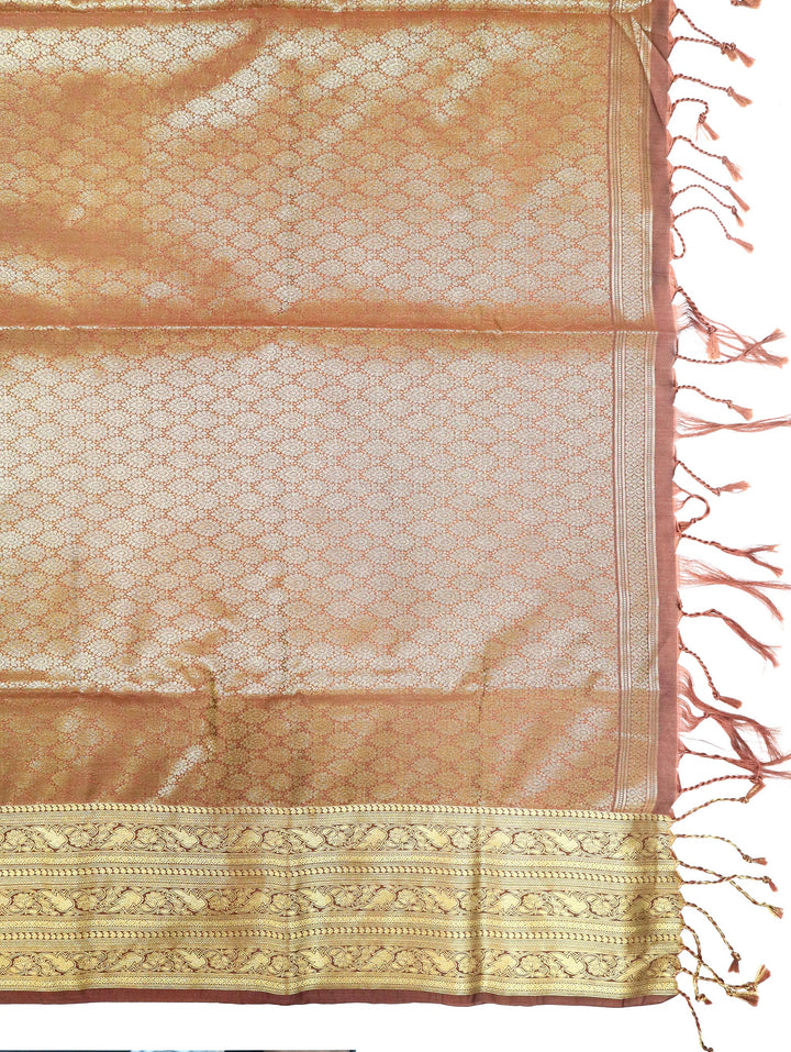 Dharani -Russet Red Art Silk Saree