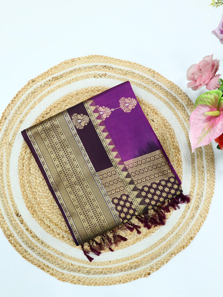 Devika - imperial Purple Art Silk Saree