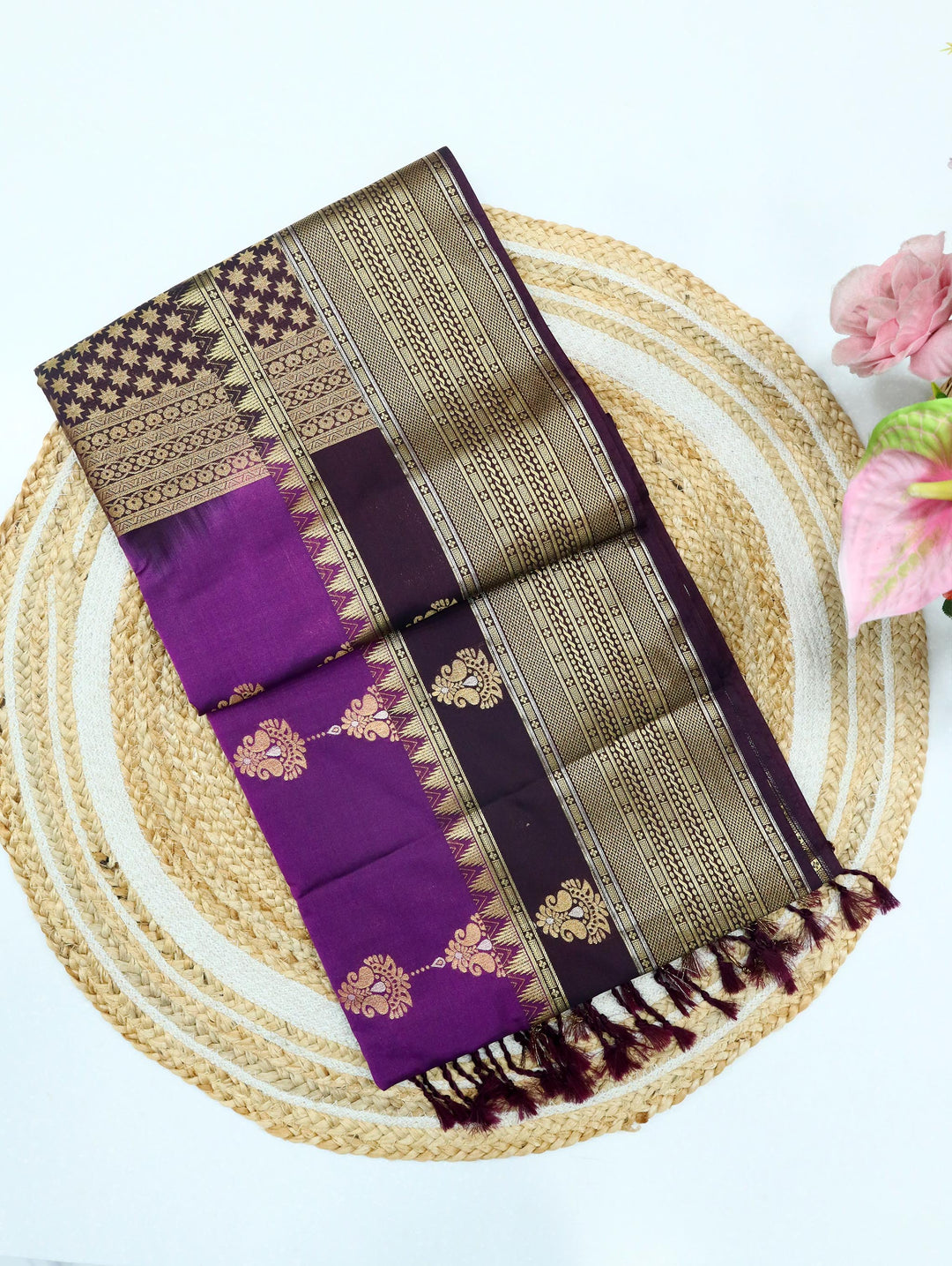 Devika - imperial Purple Art Silk Saree