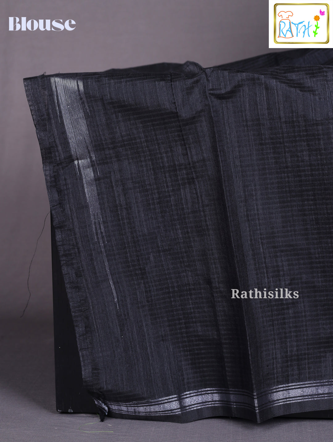 Elegant Black Synthetic Saree