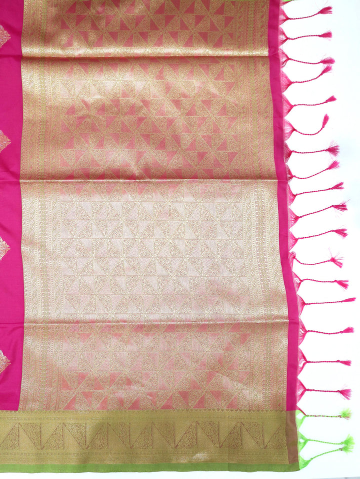 Madhuri - Magenta Rose Synthetic Saree