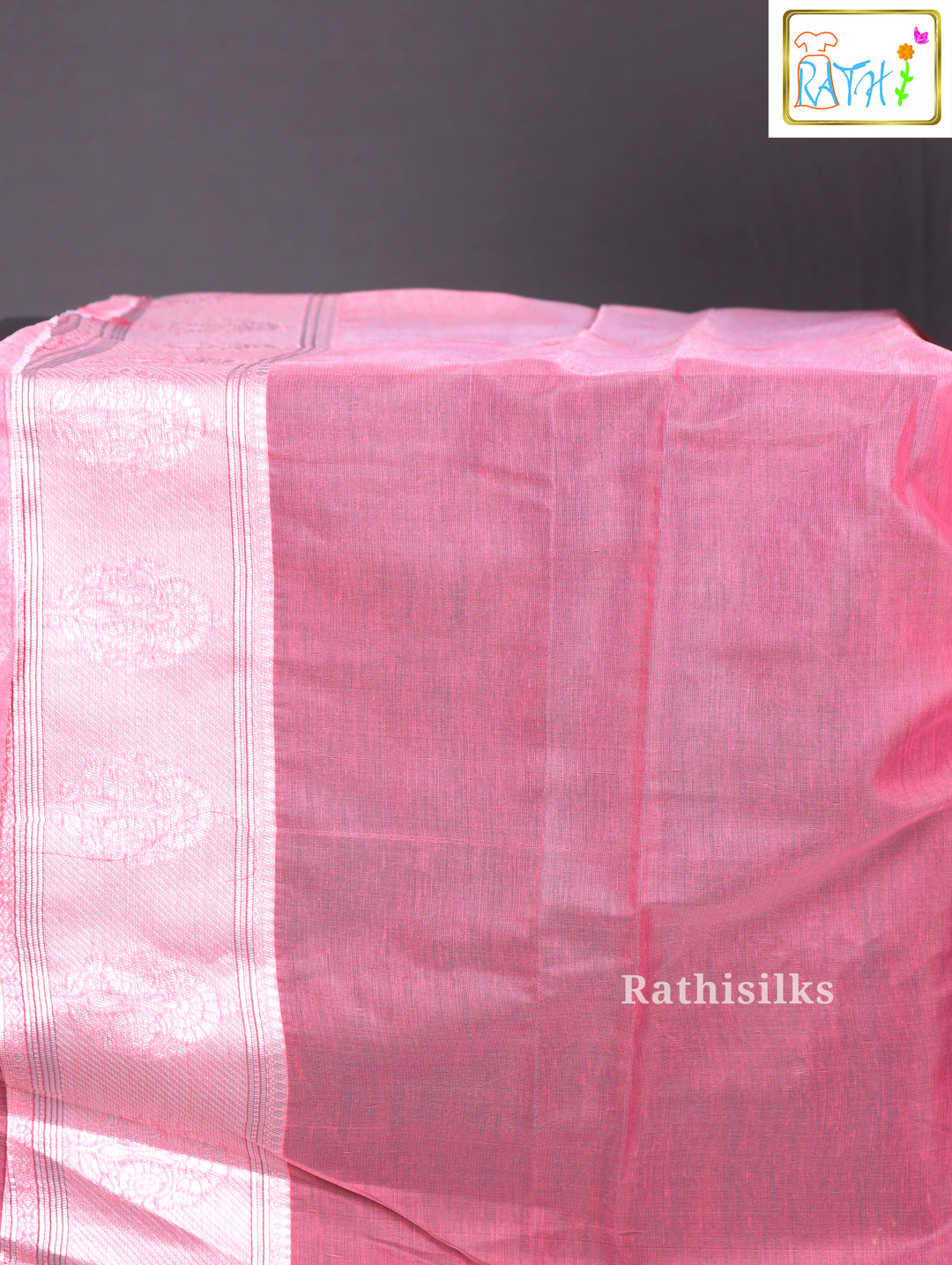 Elegant Baby Pink Synthetic Saree