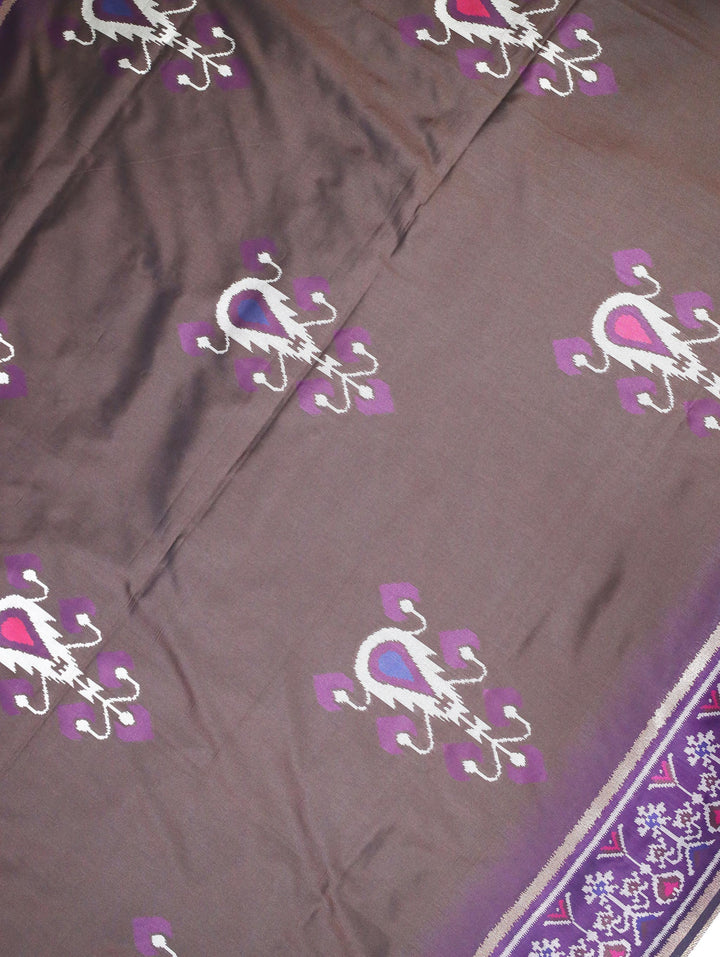 SandhyaSri - Plum Brown Synthetic Saree