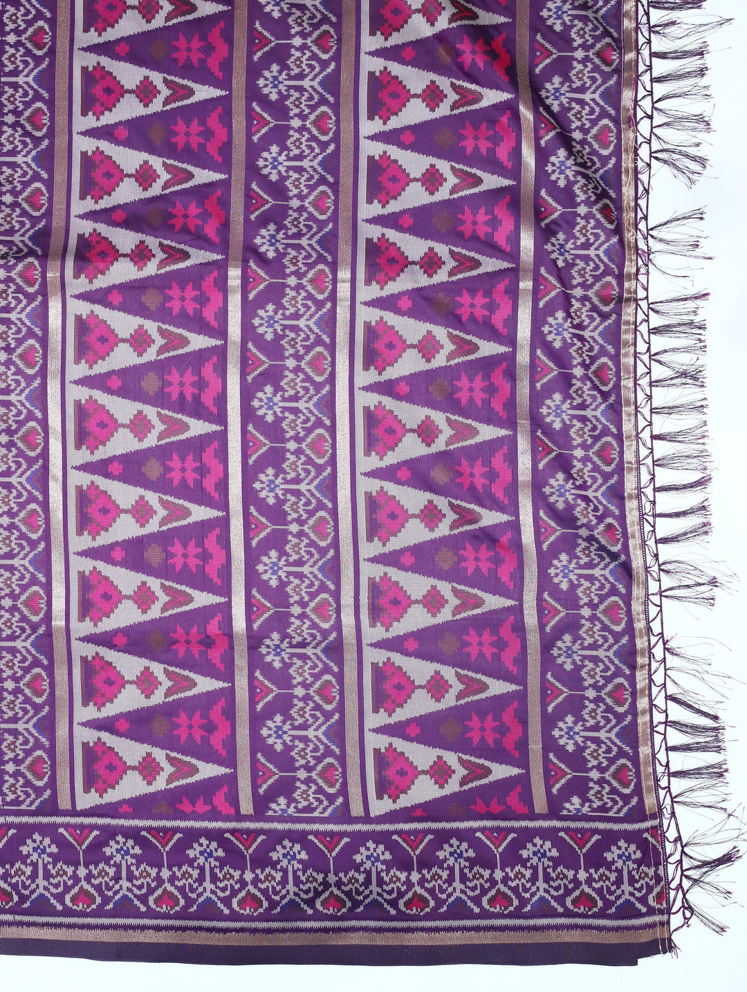 SandhyaSri - Plum Brown Synthetic Saree
