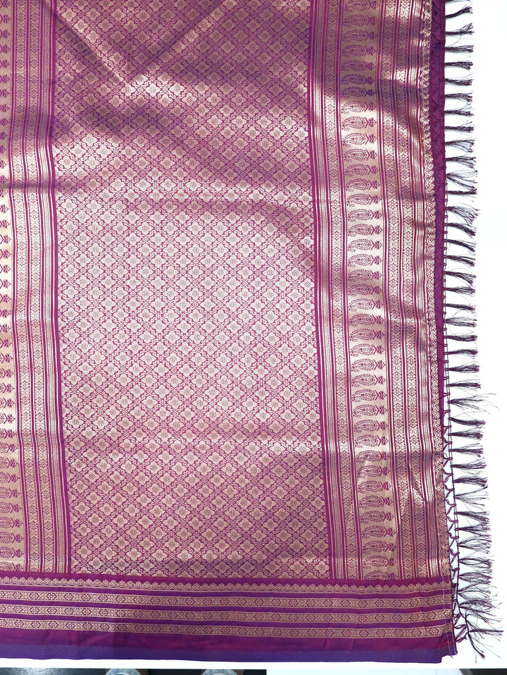 Mayurika - Peacack Blue Synthetic Art Saree