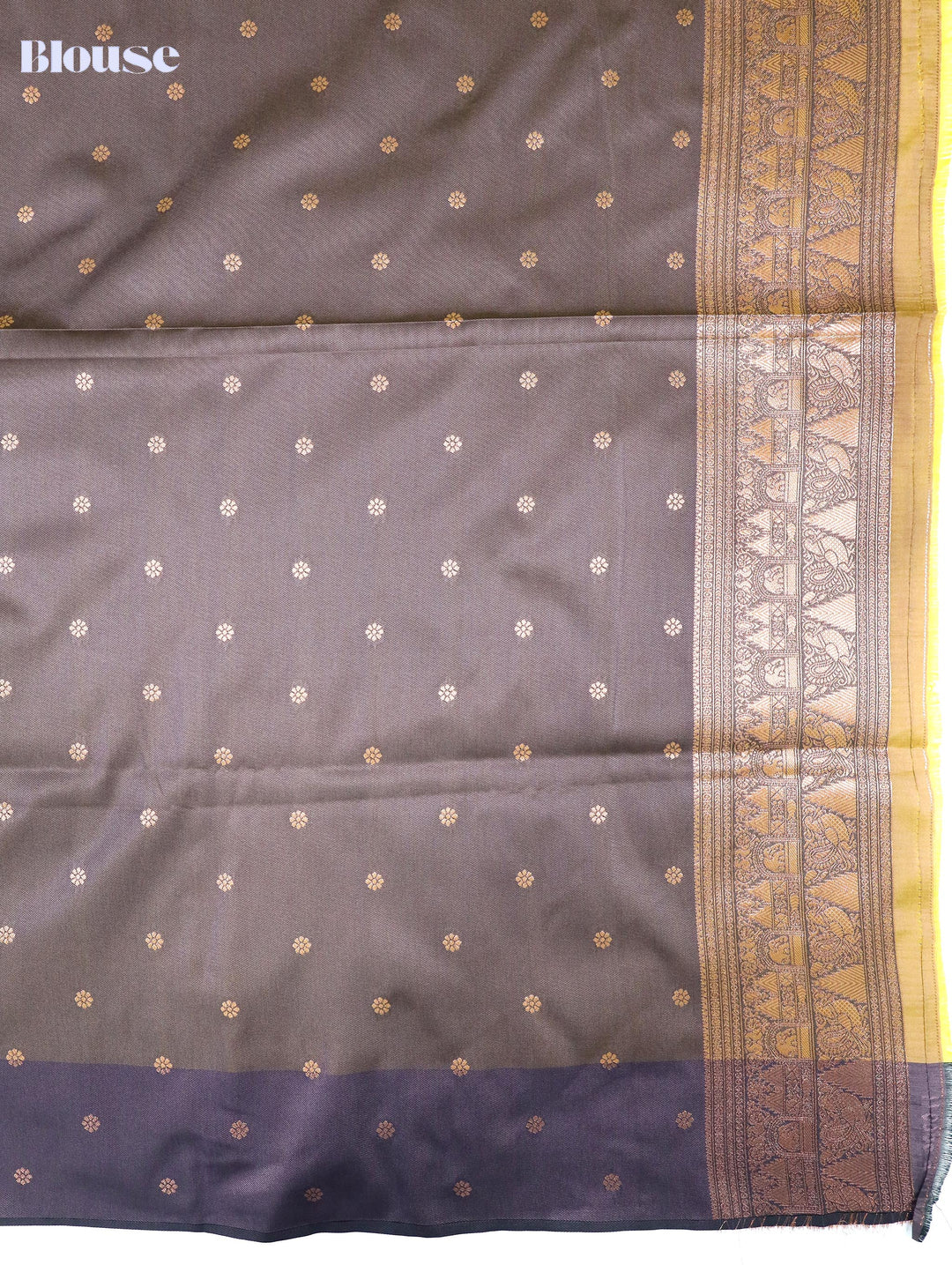 Mrdula - Mustard Yellow Synthetic Art Saree