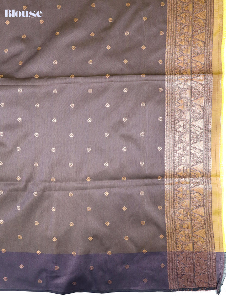 Mrdula - Mustard Yellow Synthetic Art Saree
