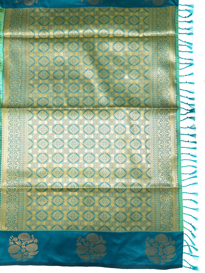 Vanashri - Emerald Synthetic Art Saree