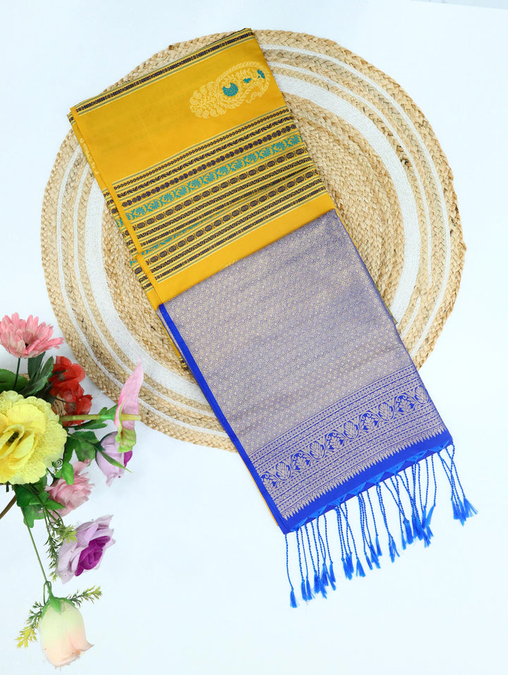 Gomathi — Golden Yellow Tana Art Silk Saree