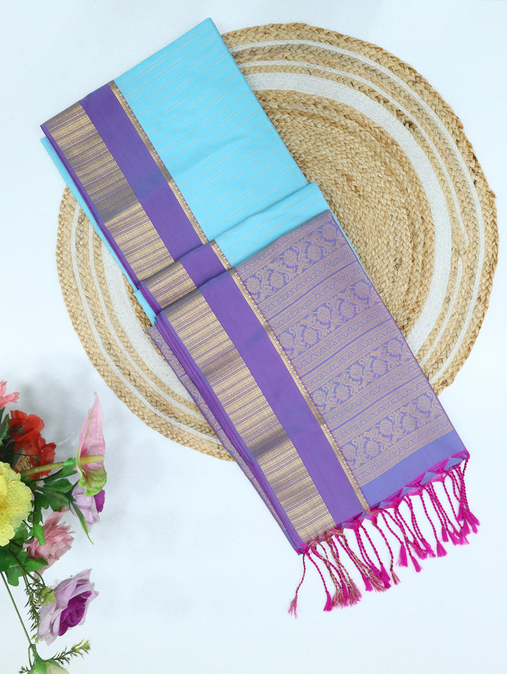 Sindhu — Aqua Blue Tana Art Silk Saree