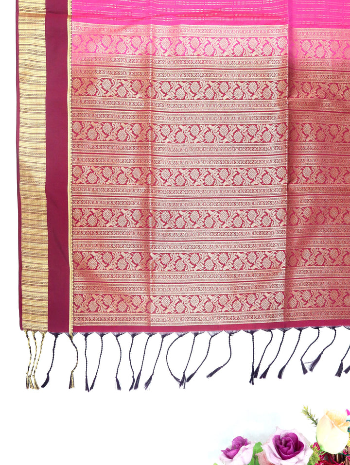 Sembaruthi — Rani Pink Tana Art Silk Saree