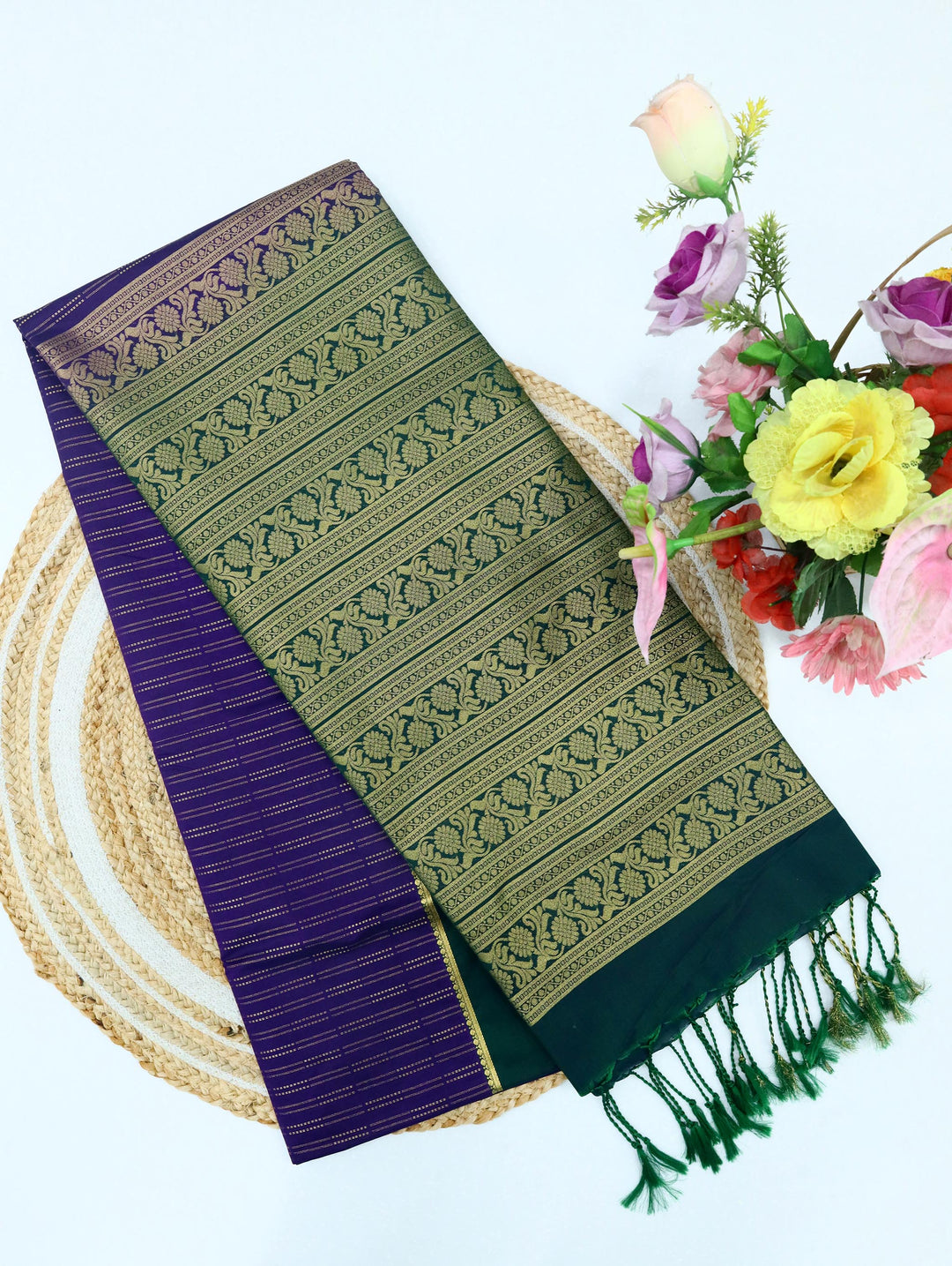 Anandhi — Royal Purple Tana Art Silk Saree