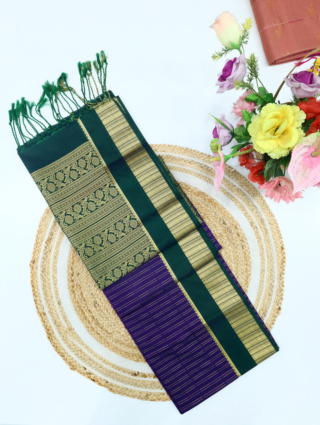 Anandhi — Royal Purple Tana Art Silk Saree