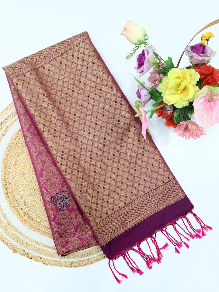 Azhagi — Magenta Pink Tana Art Silk Saree