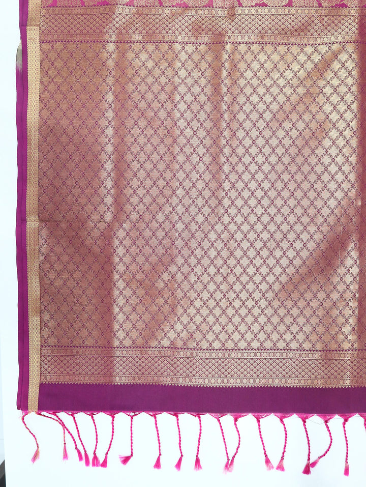 Azhagi — Magenta Pink Tana Art Silk Saree