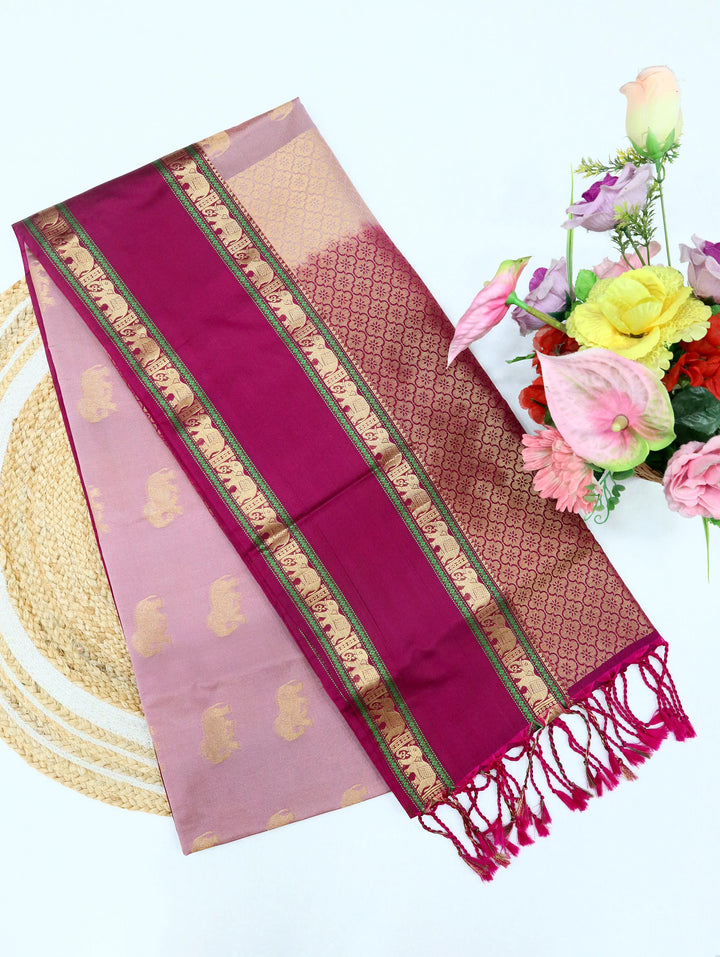 Janani — Pastel Pink Tana Art Silk Saree