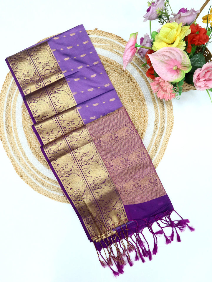 Uthara — Soft Violet Tana Art Silk Saree