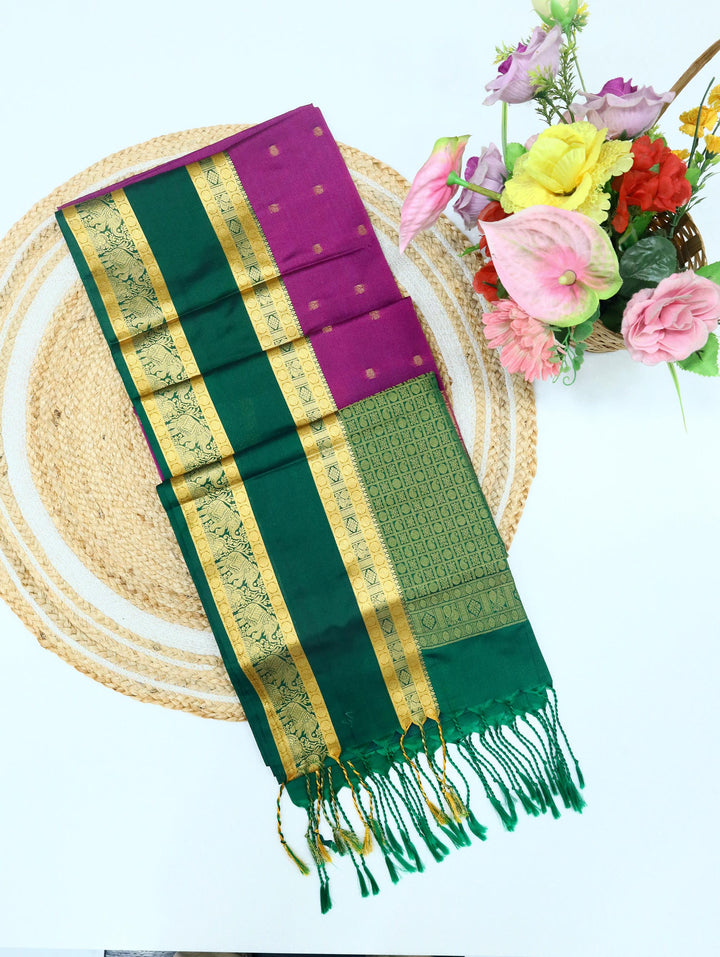 Oorvasi — Magenta Rose Tana Art Silk Saree