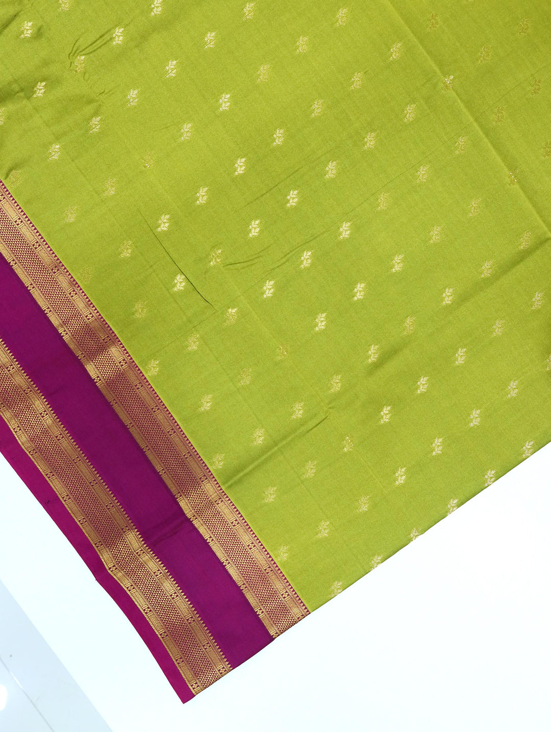 Kalaivani — Lime Green Tana Art Silk Saree