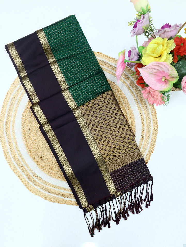 Ragini — Bottle Green Tana Art Silk Saree