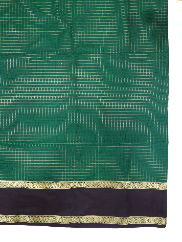 Ragini — Bottle Green Tana Art Silk Saree
