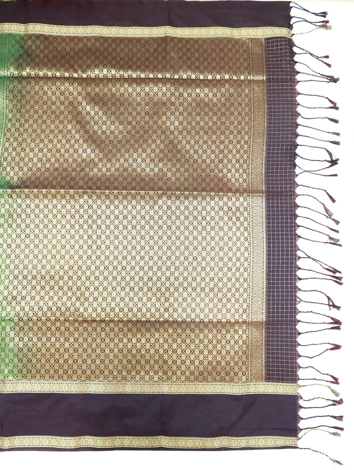 Ragini — Bottle Green Tana Art Silk Saree