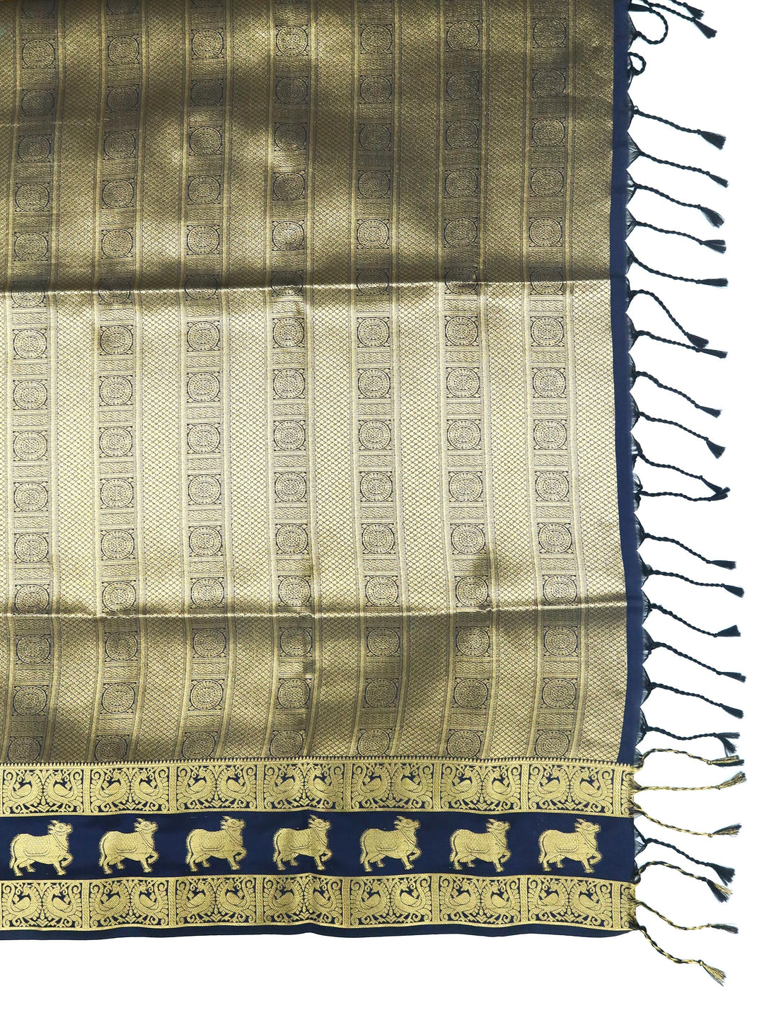 Kanaga — Peacock Green Tana Art Silk Saree