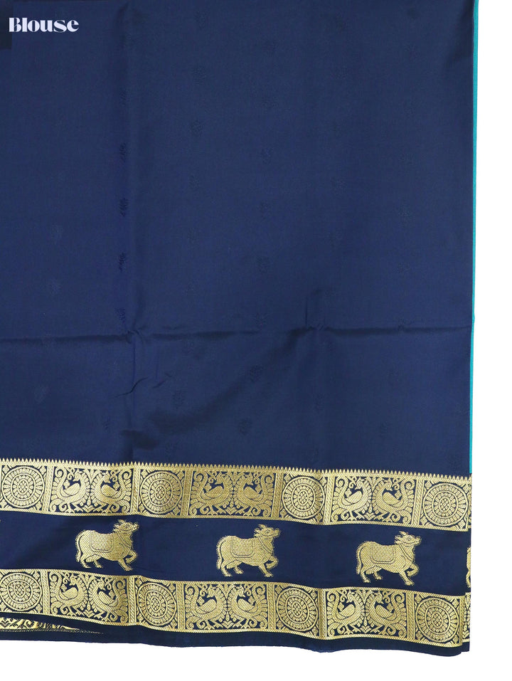 Kanaga — Peacock Green Tana Art Silk Saree