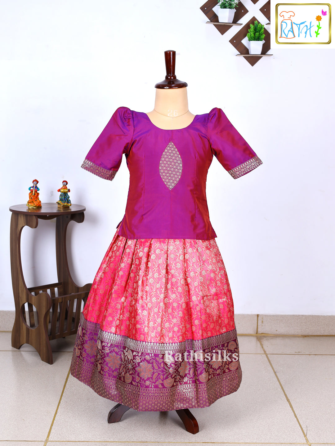 Karishma Top & Banarasi Pavadai Set