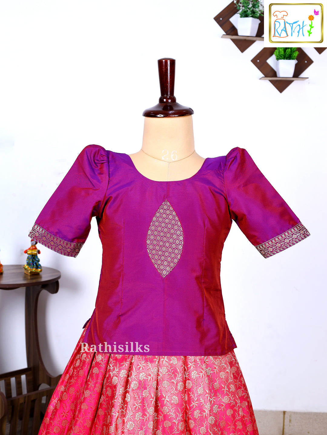 Karishma Top & Banarasi Pavadai Set