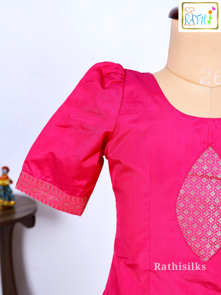 Festive Karishma Material Top with Banarasi Pavadai Set