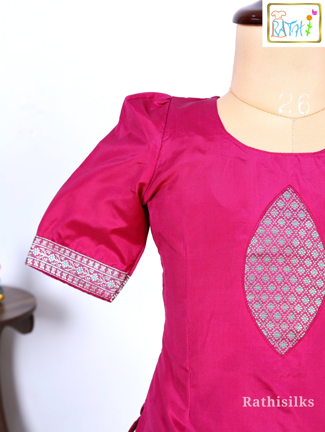 Festive Karishma Material Top with Banarasi Pavadai Set