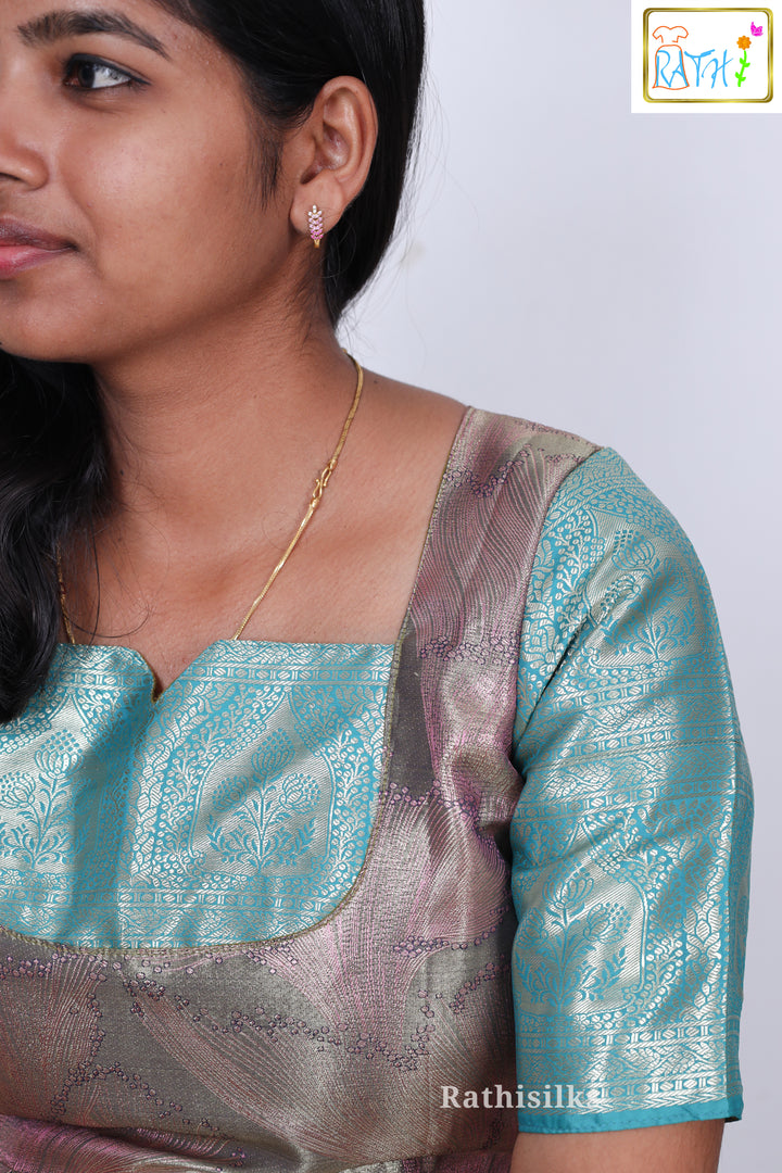 Art Silk Floor-Length Gown