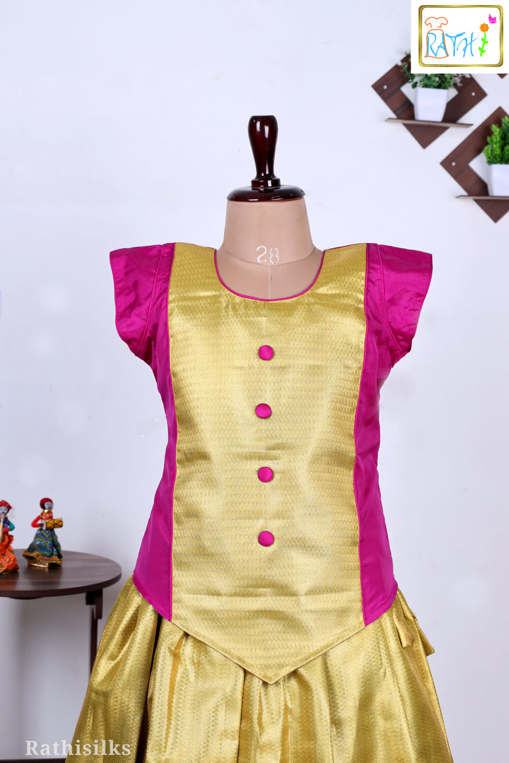 Sara Crop Top Pavadai Set