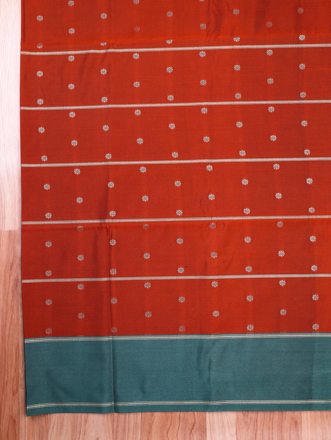 Aruna — Rust Orange Tana Art Silk Saree