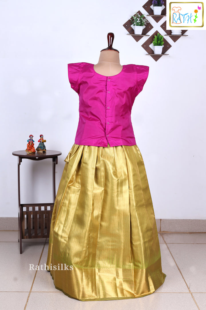 Sara Crop Top Pavadai Set