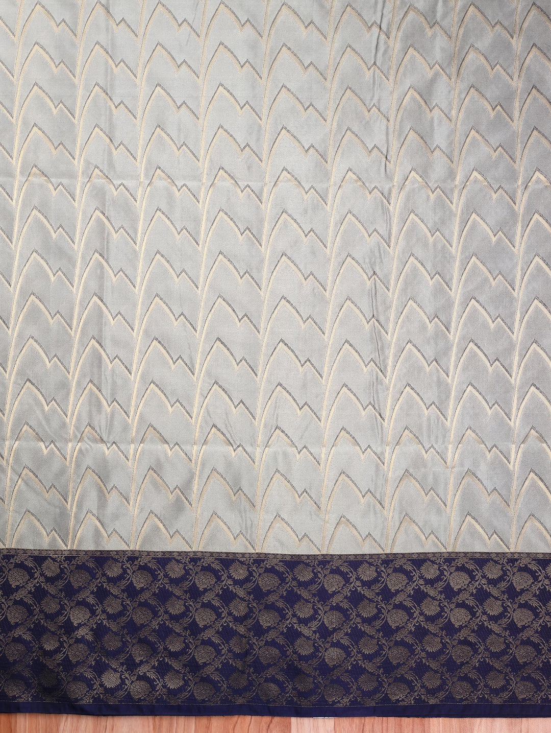 Meena — Silver Grey Tana Art Silk Saree