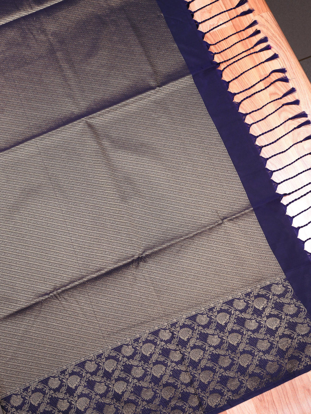 Meena — Silver Grey Tana Art Silk Saree
