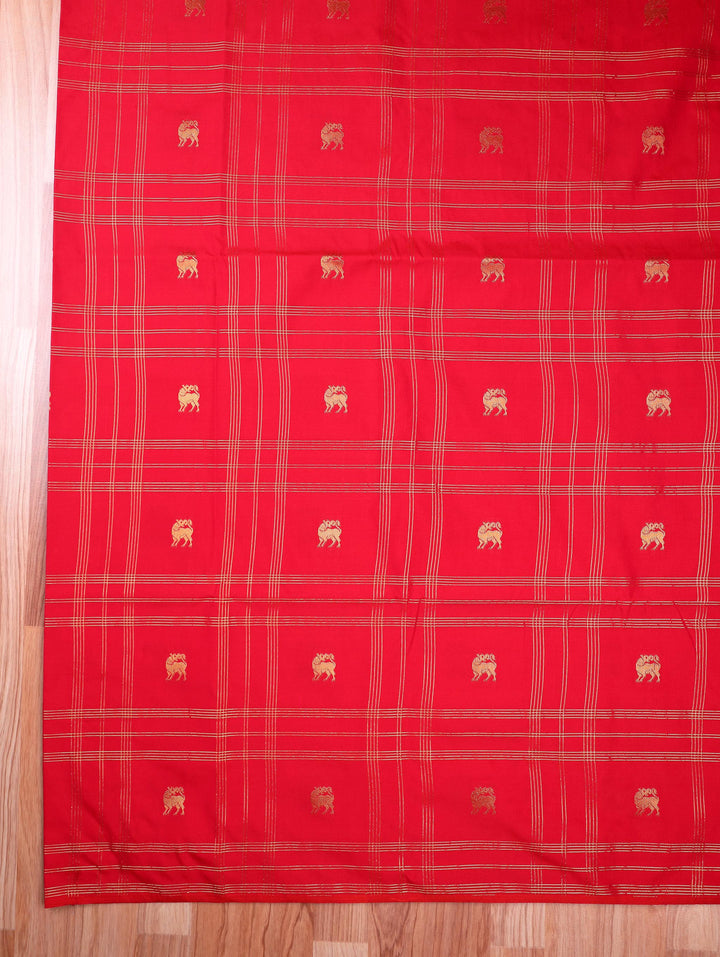 Jothi — Vermillion Red Tana Art Silk Saree