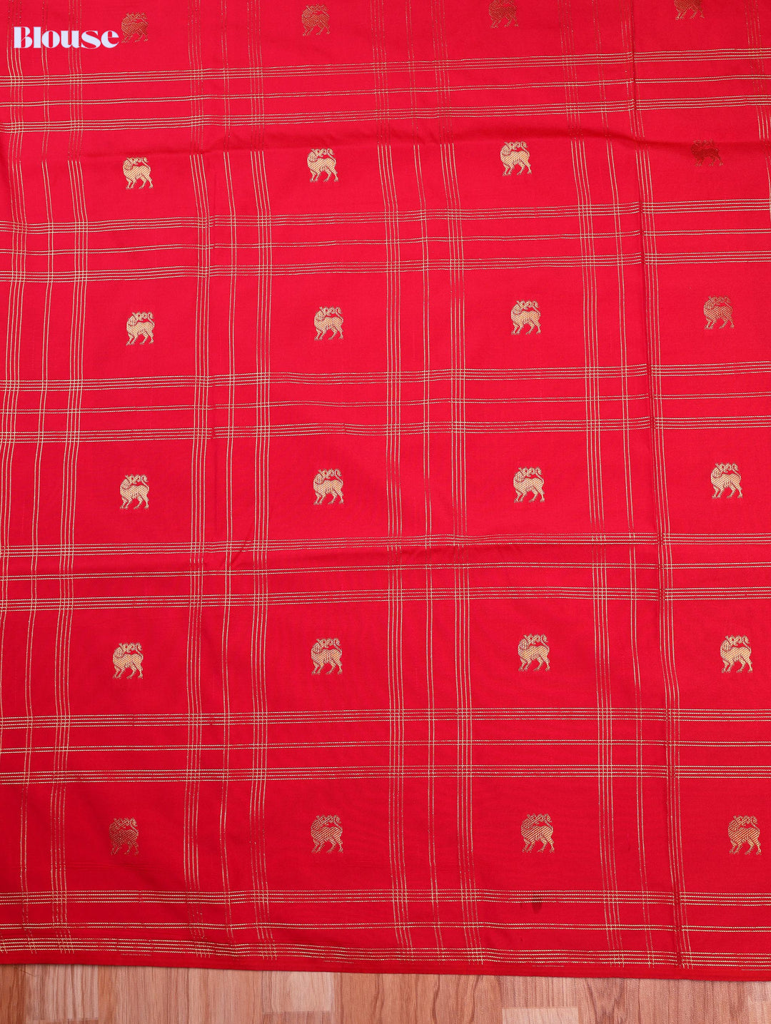 Jothi — Vermillion Red Tana Art Silk Saree
