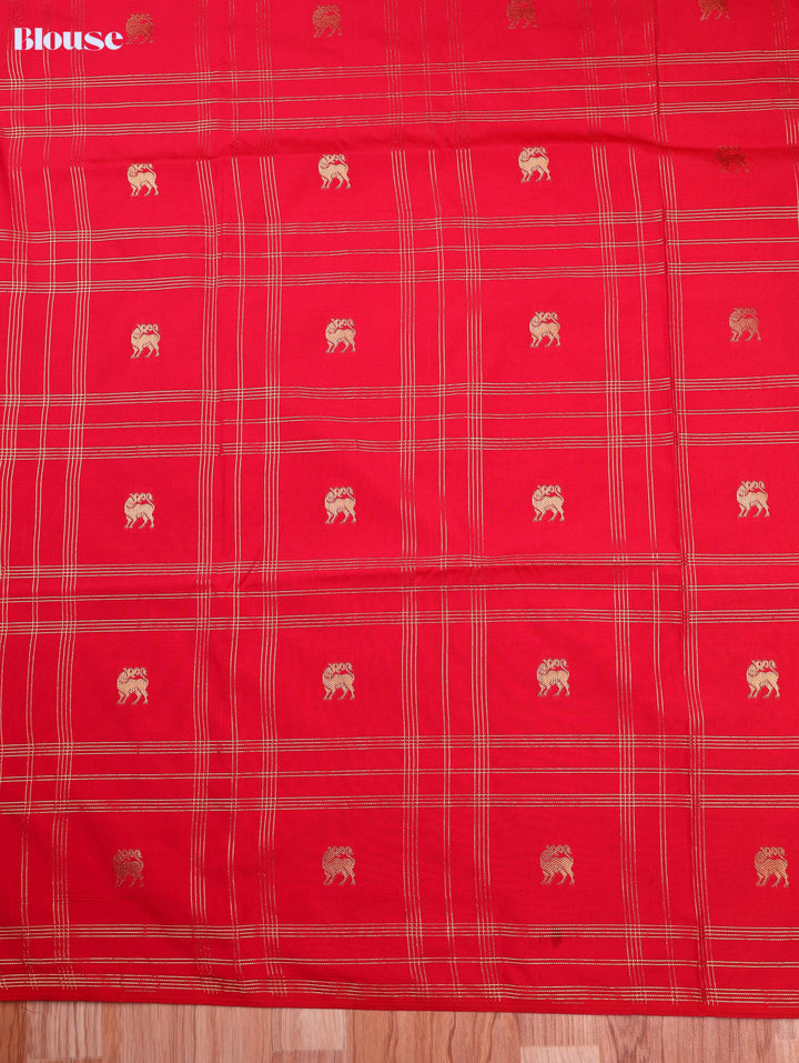 Jothi — Vermillion Red Tana Art Silk Saree